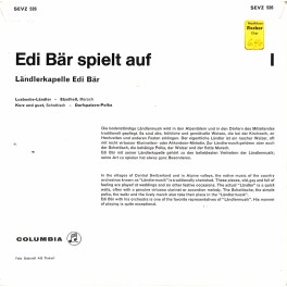 Occ. EP Vinyl: Edi Bär spielt auf I - Lusbuebe-Ländler, Kurz Und Guet u.a.