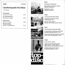 Occ. EP Vinyl: Ländlerkapelle Via Mala mit Gesang - s Träumli u.a.