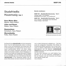 Occ. EP Vinyl: Studafriedlis Huusmusig Vol. 1 - Grau-Weiss-Blau u.a.