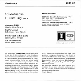 Occ. EP Vinyl: Studafriedlis Huusmusig Vol. 2 - Juchser-Chilbi u.a.