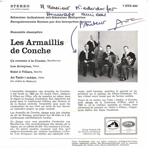 Occ. EP Vinyl: Les Armaillis De Conche – Ca Couesse A La Cousse