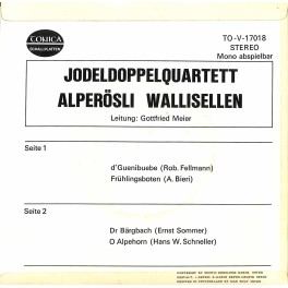 Occ. EP Vinyl: Jodeldoppelquartett Alperösli Wallisellen