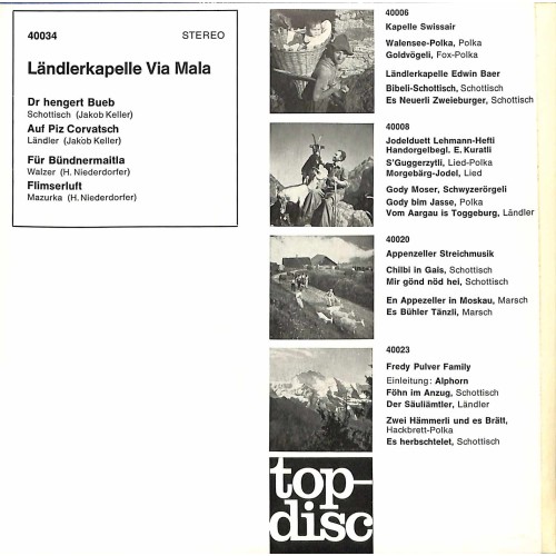Occ. EP Vinyl: Ländlerkapelle Via Mala - Dr hengert Bueb