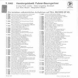 Occ. EP Vinyl: Handorgelduett Fuhrer-Baumgartner - E lustigi Fahrt