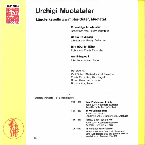 Occ. EP Vinyl: Ländlerkapelle Zwimpfer-Suter, Muotatal - Urchigi Muotataler