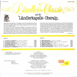 CD-Kopie von Vinyl: Kapelle Oberalp - Ländler in Classic - 1980