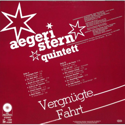 CD-Kopie von Vinyl: aegeri stern quintett - Vergnügte Fahrt