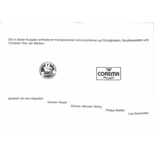 Noten: für Klarinette und Akkordoen - 17 beliebte Erfolge von Fritz Dünner (ein- und zweistimmig)