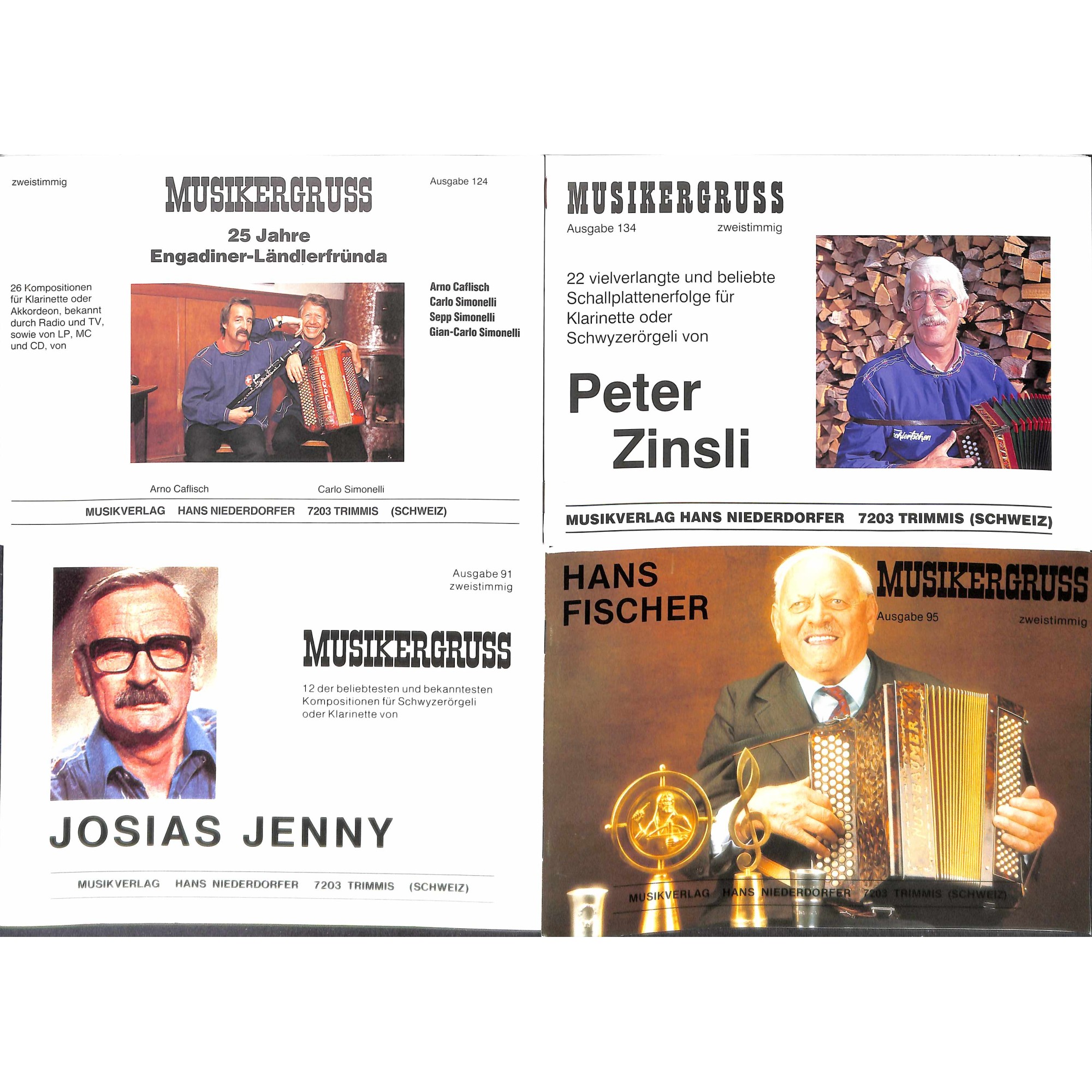 Sparpaket No. 1 Noten: 4 Notenbüchlein mit 76 beliebten Bündner-Kompositionen (zweistimmig) Sparpaket No. 1 Noten: 4 Notenbüchlein mit 76 beliebten Bündner-Kompositionen (zweistimmig)