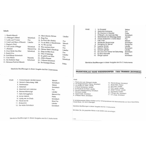 Sparpaket No. 4 Noten: 4 Notenbüchlein mit 70 beliebten Schweizer Kompositionen