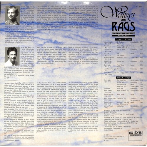 CD + LP: Christian Siegmann u. Marcel Ege - Waltzes and Rags - 1987
