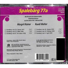 CD Spalebärg 77a - Margrit Rainer & Ruedi Walter, Folge 2 CD Spalebärg 77a - Margrit Rainer & Ruedi Walter, Folge 2