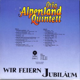 LP Original Alpenland Quintett - Wir feiern Jubiläum