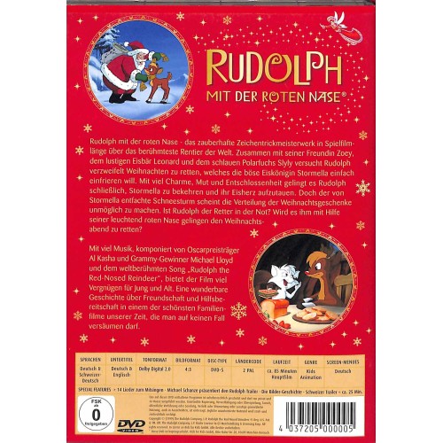 DVD Rudolph mit der roten Nase - Der Kinofilm - deutsch + schweizerdeutsch - ab 0 Jahren