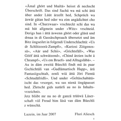 Buch: No meen desch - Humor in ünscher Schprääch - zum Zweitä - Fluri Aliesch