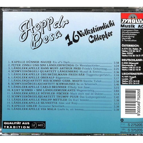 Occ. CD 16 volkstümliche Chlepfer - Hopp dr Besa - diverse