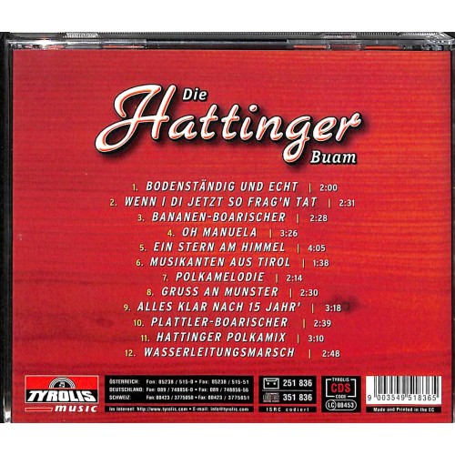 Occ. CD Die Hattinger Buam - bodenständig und echt!
