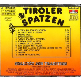 Occ. CD Tiroler Spatzen - Leben im Sonnenschein