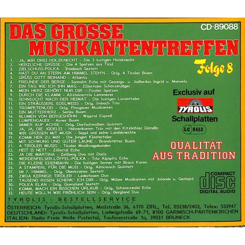 Occ. CD Das grosse Musikantentreffen - Folge 8 - diverse