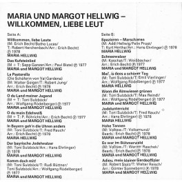 CD-Kopie von MC: Willkommen, liebe Leut - Maria und Margot Hellwig