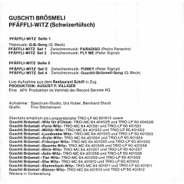 CD-Kopie von MC: Guschti Brösmeli - Pfäffli-Witz - Live Restaurant Schiff, Zug - 1982 CD-Kopie von MC: Guschti Brösmeli - Pfäffli-Witz - Live Restaurant Schiff, Zug - 1982