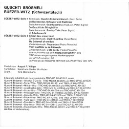 CD-Kopie von MC: Guschti Brösmeli - Büezer-Witz - Live Restaurant Schiff, Zug - 1981 CD-Kopie von MC: Guschti Brösmeli - Büezer-Witz - Live Restaurant Schiff, Zug - 1981