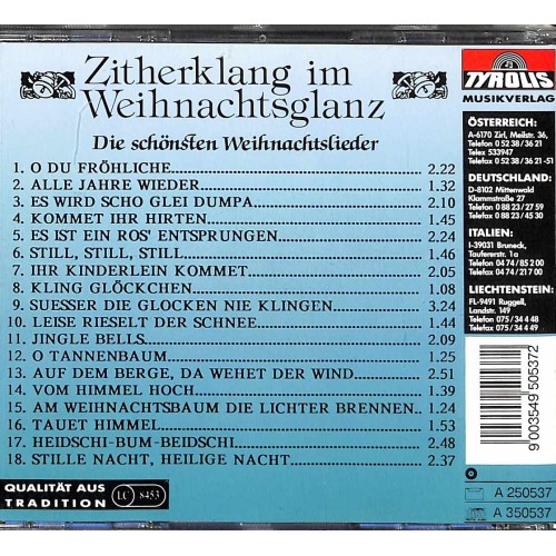 Occ. CD Zitherklang im Weihnachtsglanz - Die schönsten Weihnachtslieder