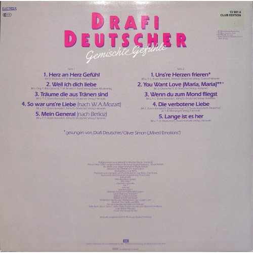 LP + CD: Drafi Deutscher - Gemischte Gefühle