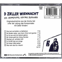 Occ. CD D Zäller Wiehnacht - Originalaufnahme aus der Kirche Zell Paul Burkhard