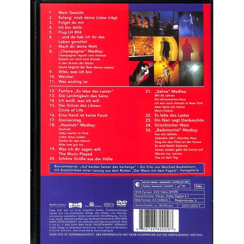 DVD Es lebe das Laster LIVE 2004 - Udo Jürgens mit Bonus-Film