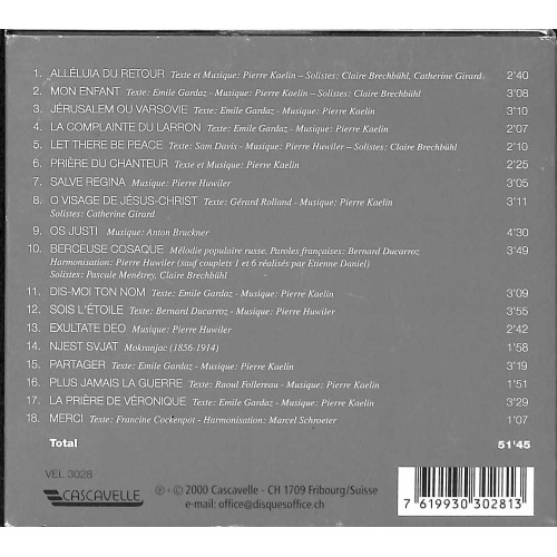 CD Sur la terre comme au ciel - Pierre Huwiler