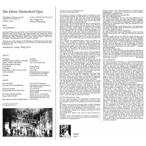 CD Die kleine Niederdorfoper - Originalbesetzung Ruedi Walter, Margrit Rainer, Jörg Schneider, Ines Torelli uva.