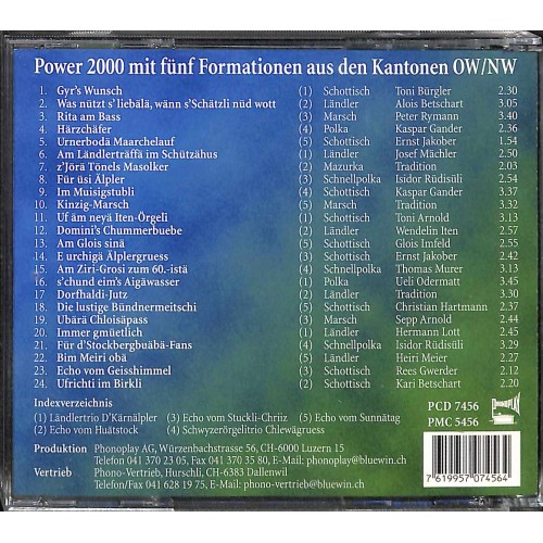 CD Power 2000 - mit fünf Formationen aus OW/NW - diverse