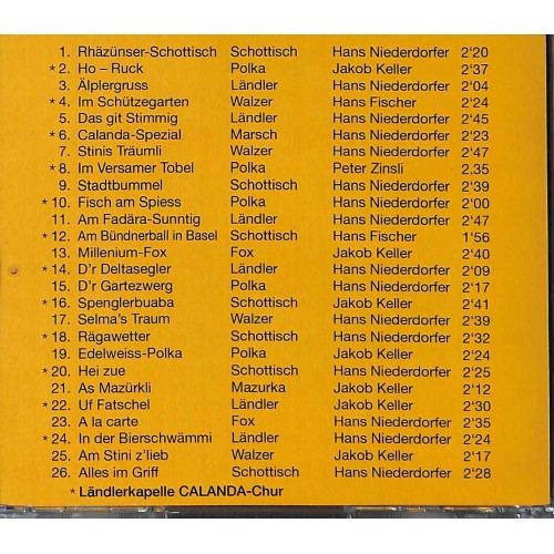 CD Ländlerkapelle Calanda und Via Mala - Die 26 schönsten Melodien