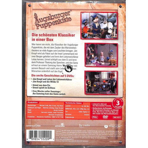 DVD Augsburger Puppenkiste - Klassiker Kollektion 5 DVDs - Jim Knopf, Urmel, Sams