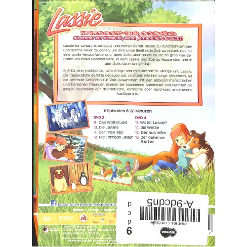 DVD Lassie Trickfilm Teil 3 + 4 - 8 Episoden auf 2 DVD's  ZDF KiKa