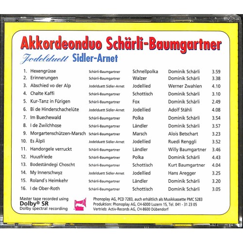 CD lüpfig konzertant - Akkordeonduo Schärli-Baumgartner