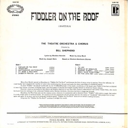 LP + CD: The Theater Orchestra & Chorus - Fiddler on the Roof - 1967