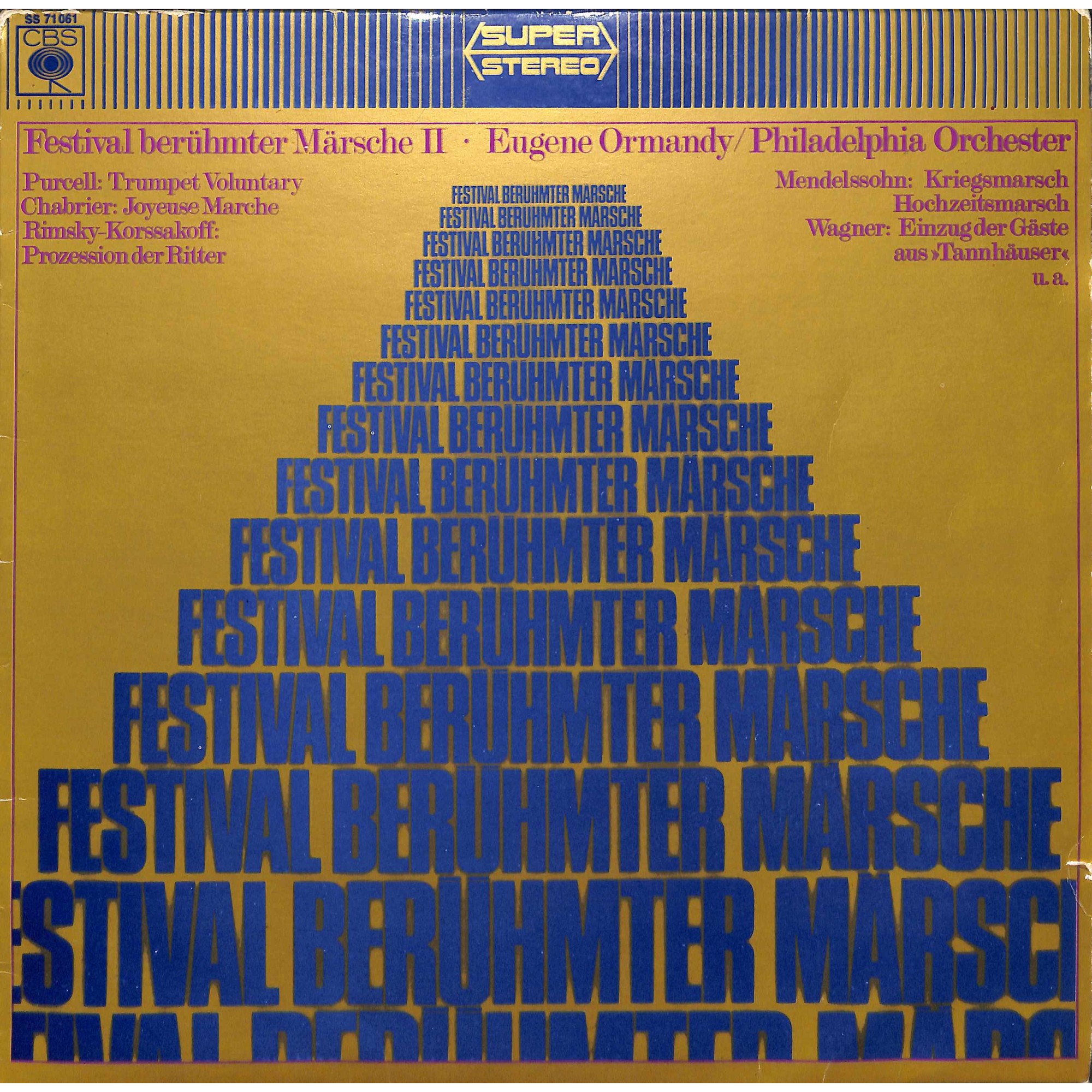 LP + CD: Eugene Ormandy Philadelphia Orchester - Festival berühmter Märsche II LP + CD: Eugene Ormandy Philadelphia Orchester - Festival berühmter Märsche II