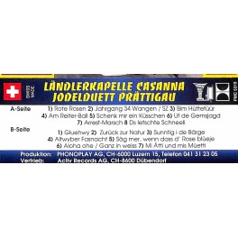 CD-Kopie von MC: Ländlerkapelle Casanna Jodelduett Prättigau CD-Kopie von MC: Ländlerkapelle Casanna Jodelduett Prättigau