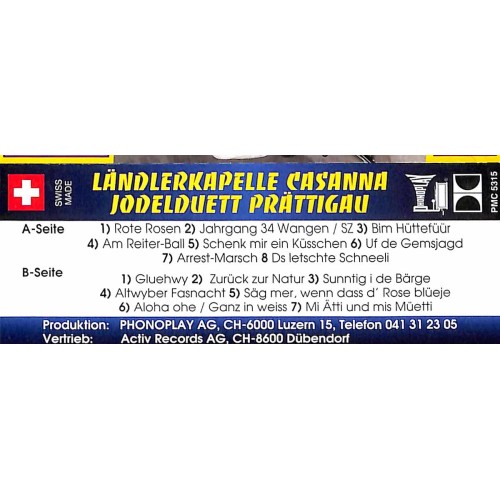 CD-Kopie von MC: Ländlerkapelle Casanna Jodelduett Prättigau