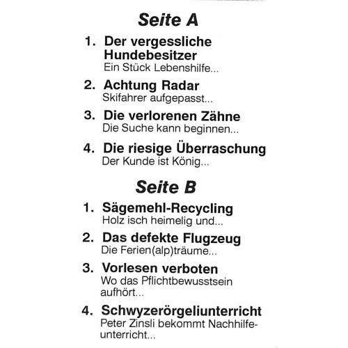 CD-Kopie von MC: The Best of Jux Telefon 1995 mit Andy Kollegger - Radio Grischa