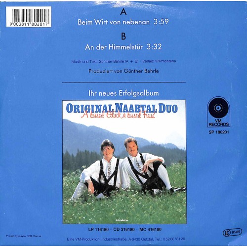 Single Vinyl: Original Naabtal Duo - Beim Wirt von nebenan - An der Himmelstür