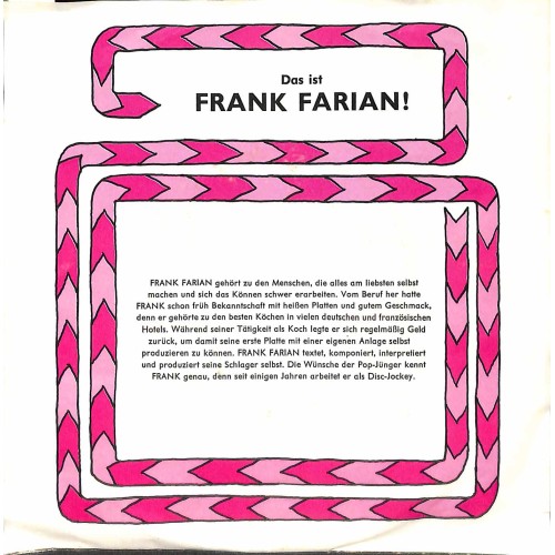 Single Vinyl: Frank Farian - Du bist wunderbar - Ein Stern ging auf