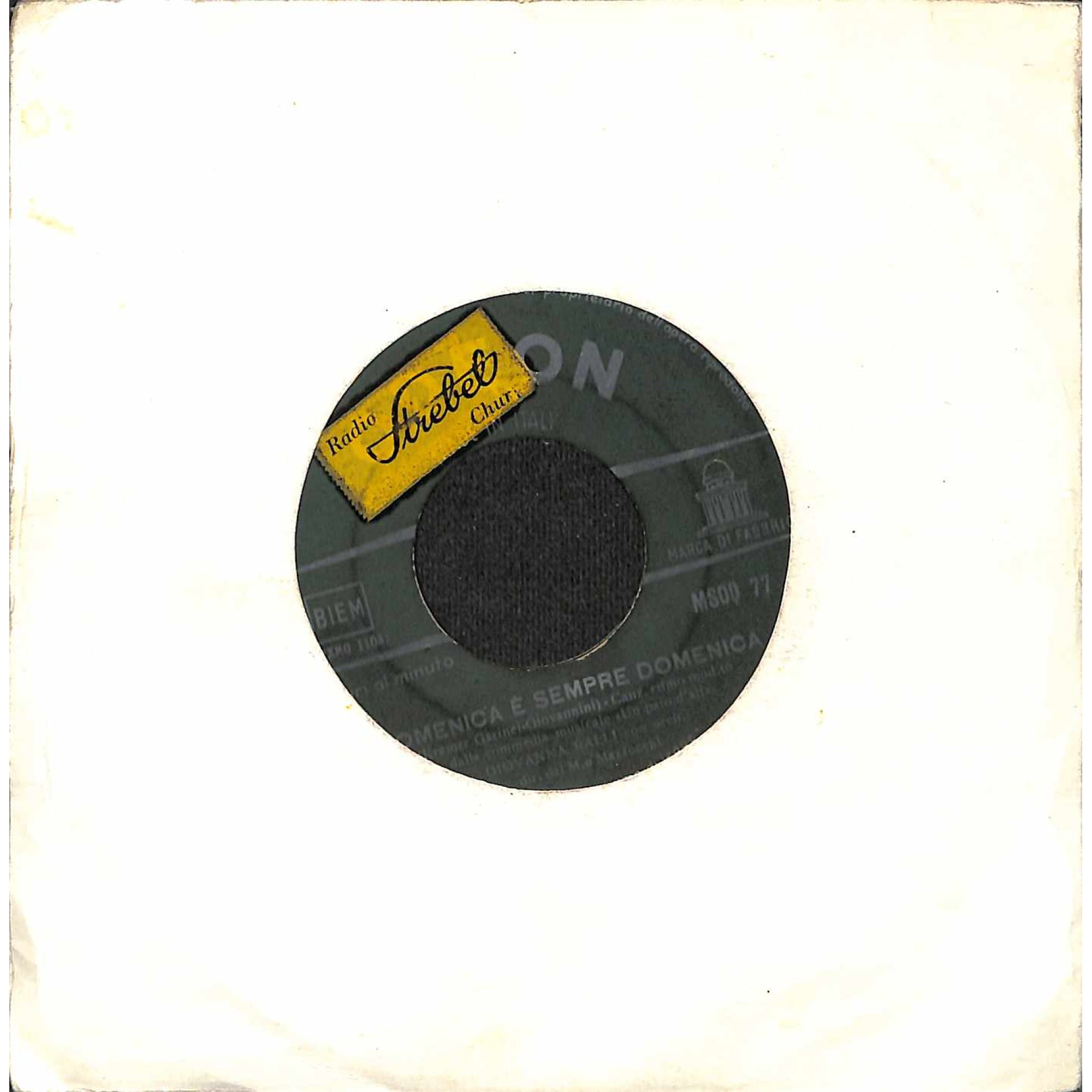 Single Vinyl: Giovanni Ralli - Domenica e sempre Domenica, La Sgargamella Single Vinyl: Giovanni Ralli - Domenica e sempre Domenica, La Sgargamella