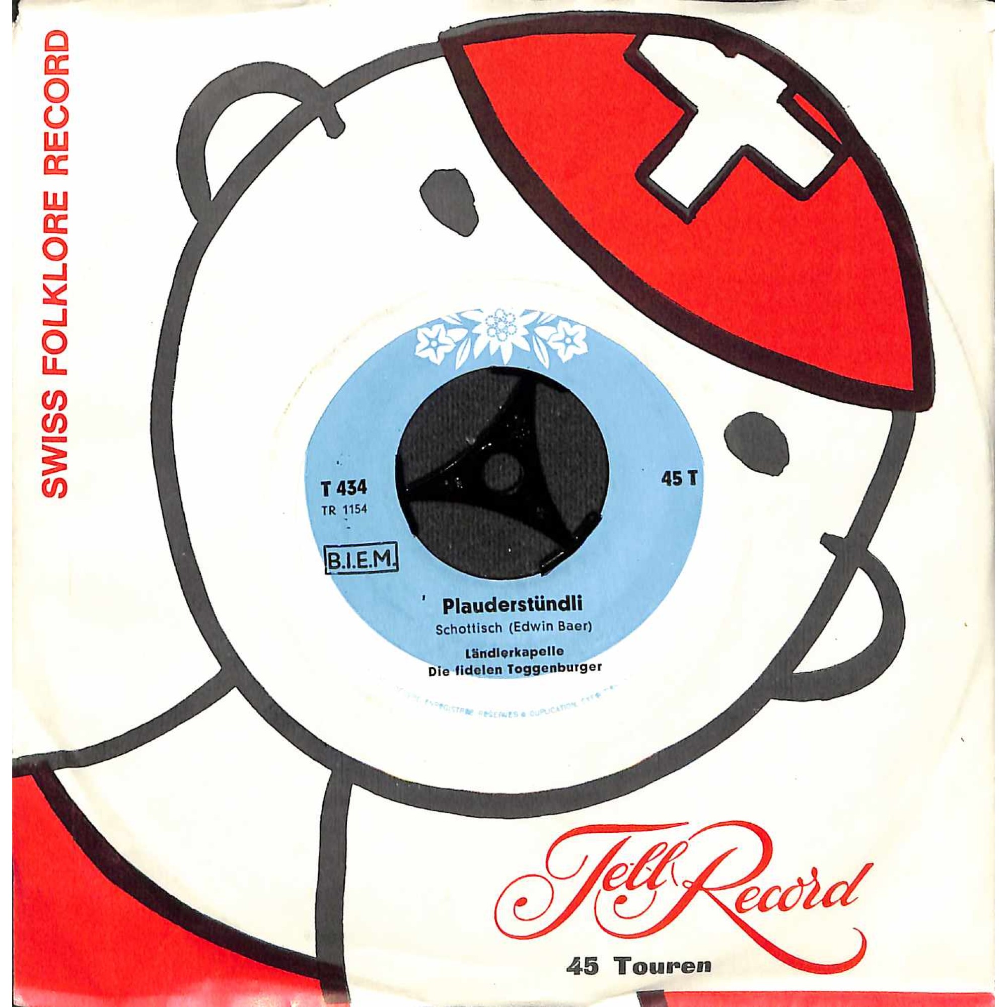 Single Vinyl: Ländlerkapelle Die fidelen Toggenburger - Plauderstündli + Am Fischerball Single Vinyl: Ländlerkapelle Die fidelen Toggenburger - Plauderstündli + Am Fischerball