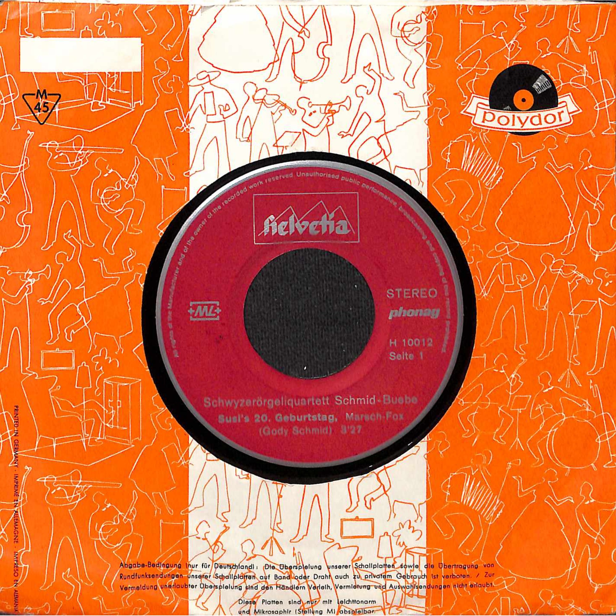 Single Vinyl: Schmid-Buebe - Susi's 20. Geburtstag + Theres Kappeler Single Vinyl: Schmid-Buebe - Susi's 20. Geburtstag + Theres Kappeler