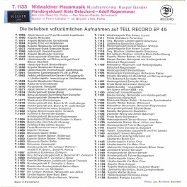Single EP: Nidwaldner Hausmusik Nr. 2 - Bim rot Meschtli u.a. Single EP: Nidwaldner Hausmusik Nr. 2 - Bim rot Meschtli u.a.