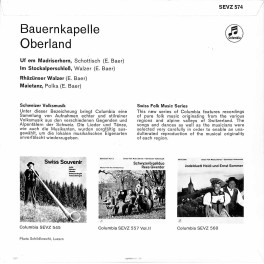Single EP: Bauernkapelle Oberland - Uf em Madriserhorn u.a. Single EP: Bauernkapelle Oberland - Uf em Madriserhorn u.a.