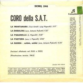 Single EP: Coro della S.A.T. - La Montanara u.a. Single EP: Coro della S.A.T. - La Montanara u.a.